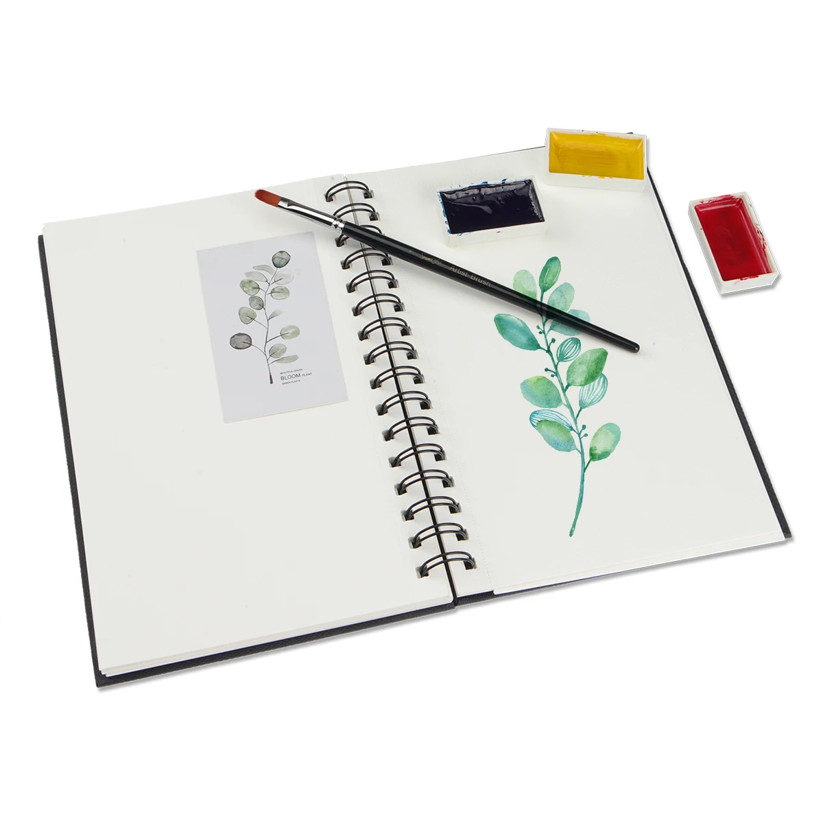 SeamiArt 12 시트 230gsm 미니 수채화 스케치북 학교 초보자를위한 드로잉 노트 수채화 그림 미술 용품