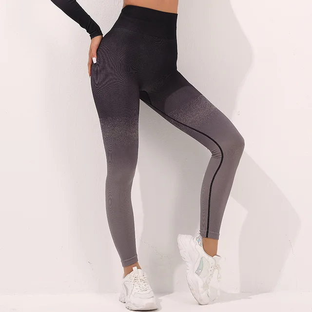 Women Fitness Leggings Seamless Yoga Hip Lifttings Pants High Waist Knitted Fashion Sports Leggings Gym Trainning Elastic Pants