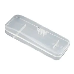 Sleek and Durable Men's Razor Storage Box - Portable and Hygienic Organizer (Transparent 2pcs)