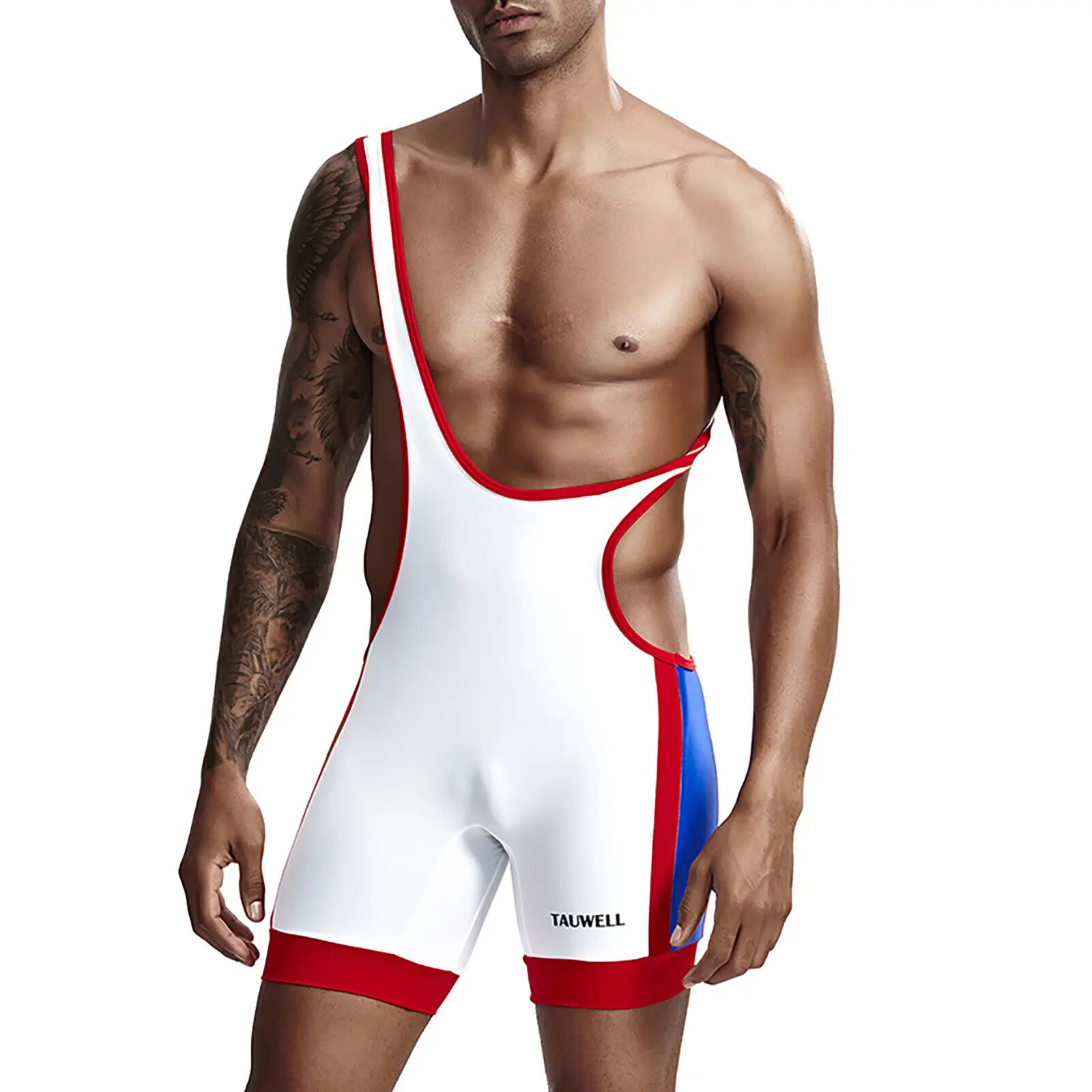 Mens Undershirts Bodysuit Wrestling Singlet Fitness Workout Running Vest Bodywear Underwear Bodybuilding Jumpsuit Bodybuilding Tank Tops Running Vests Sports Tank Tops Sports Vests Tank Tops