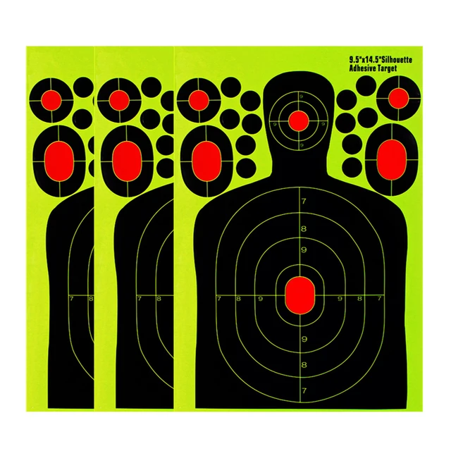 8 x 12 Inch Shooting Targets Stick & Splatter Mini Silhouette Self Adhesive  For Hunting Gun Rifle Pistol Pellet Gun Practice - AliExpress