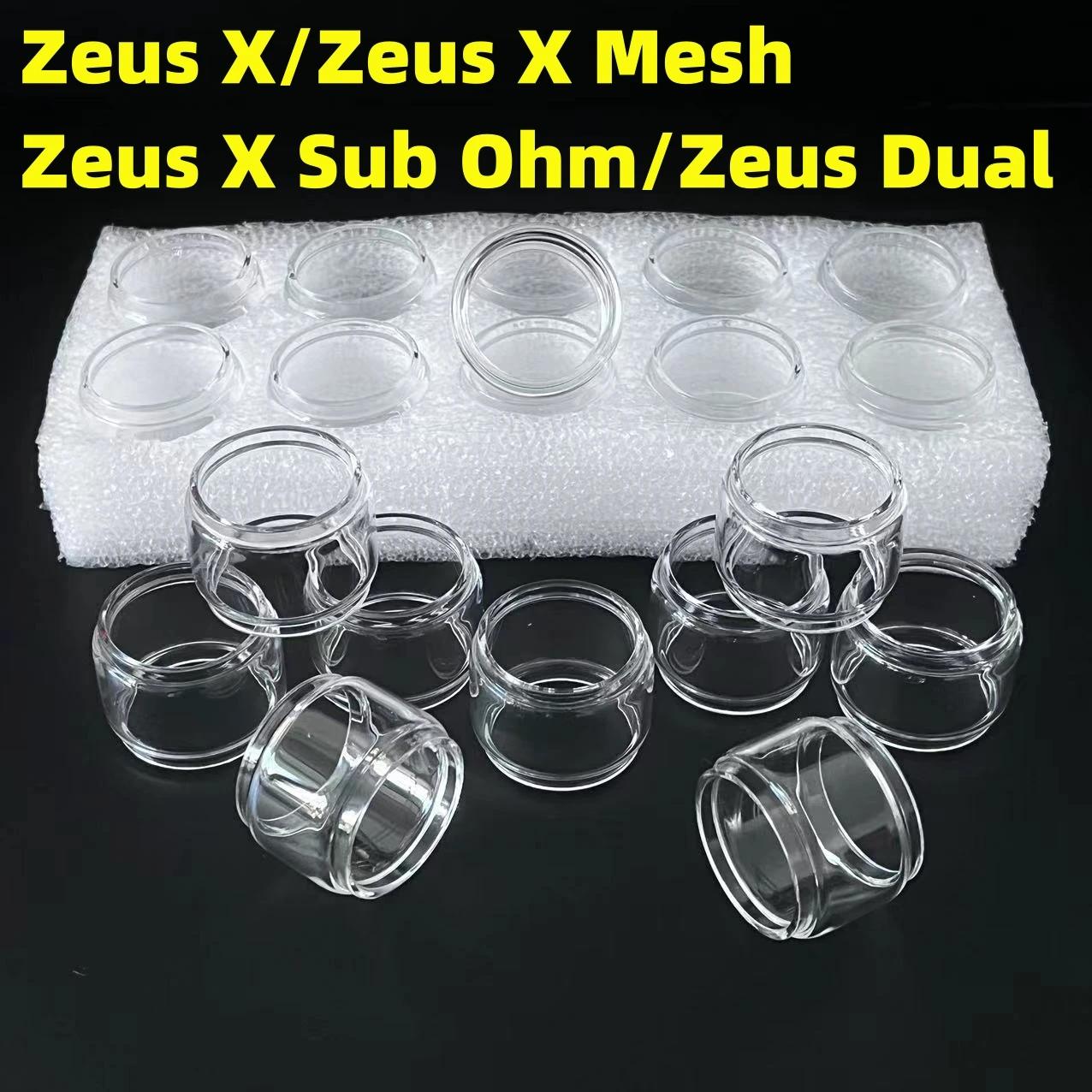 10 Pz Trasparente Bubble Glass Per Zeus X 4.5Ml Mesh/Zeus Subohm /Kylin Mini M /Dead Rabbit V1 V2 V3 /Sky Solo Plus Parti In Vetro