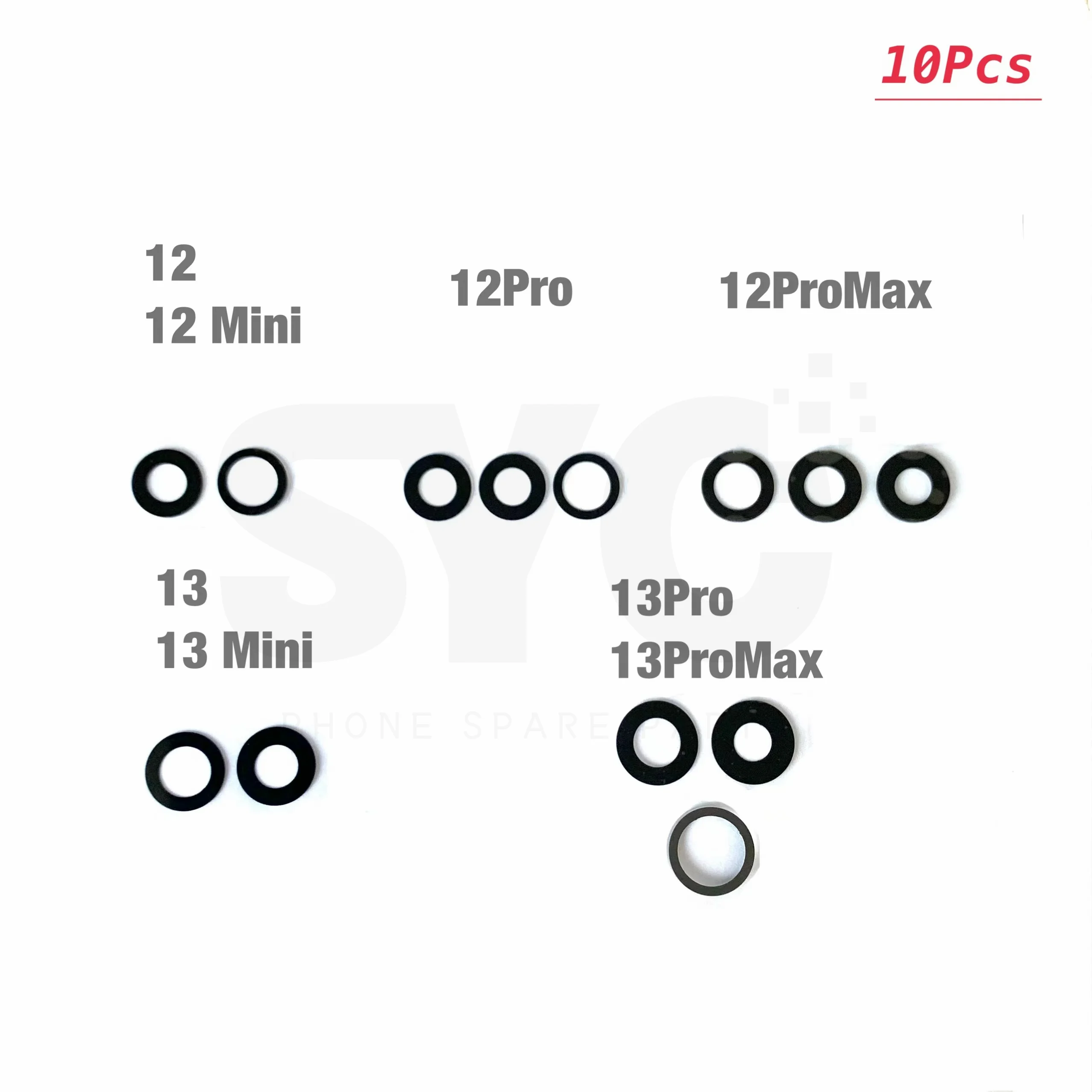 10pcs/Lot Rear Back Camera Lens Glass for iPhone 13 Pro Max 12 11 Pro