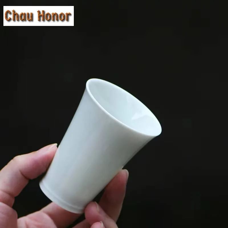 2pc/set  Oracle Bone Inscription Ceramic Teacup Rabbit Character Smell Fragrance Cup White Porcelain Mug Kung Fu Teaset 60ml