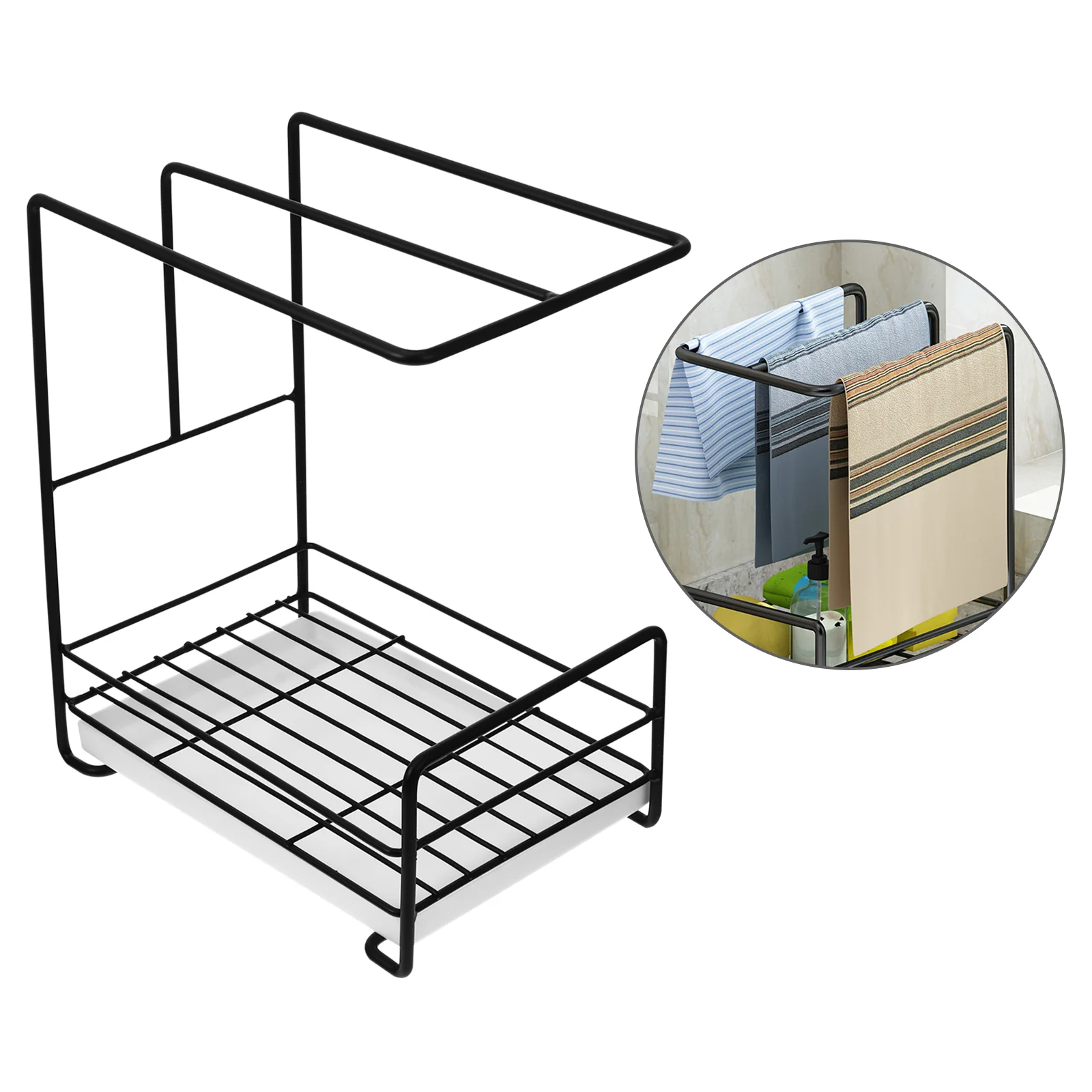 

Kitchen Drainer Wall Mounted Shelves for Storage Drying Rack Clothing Household