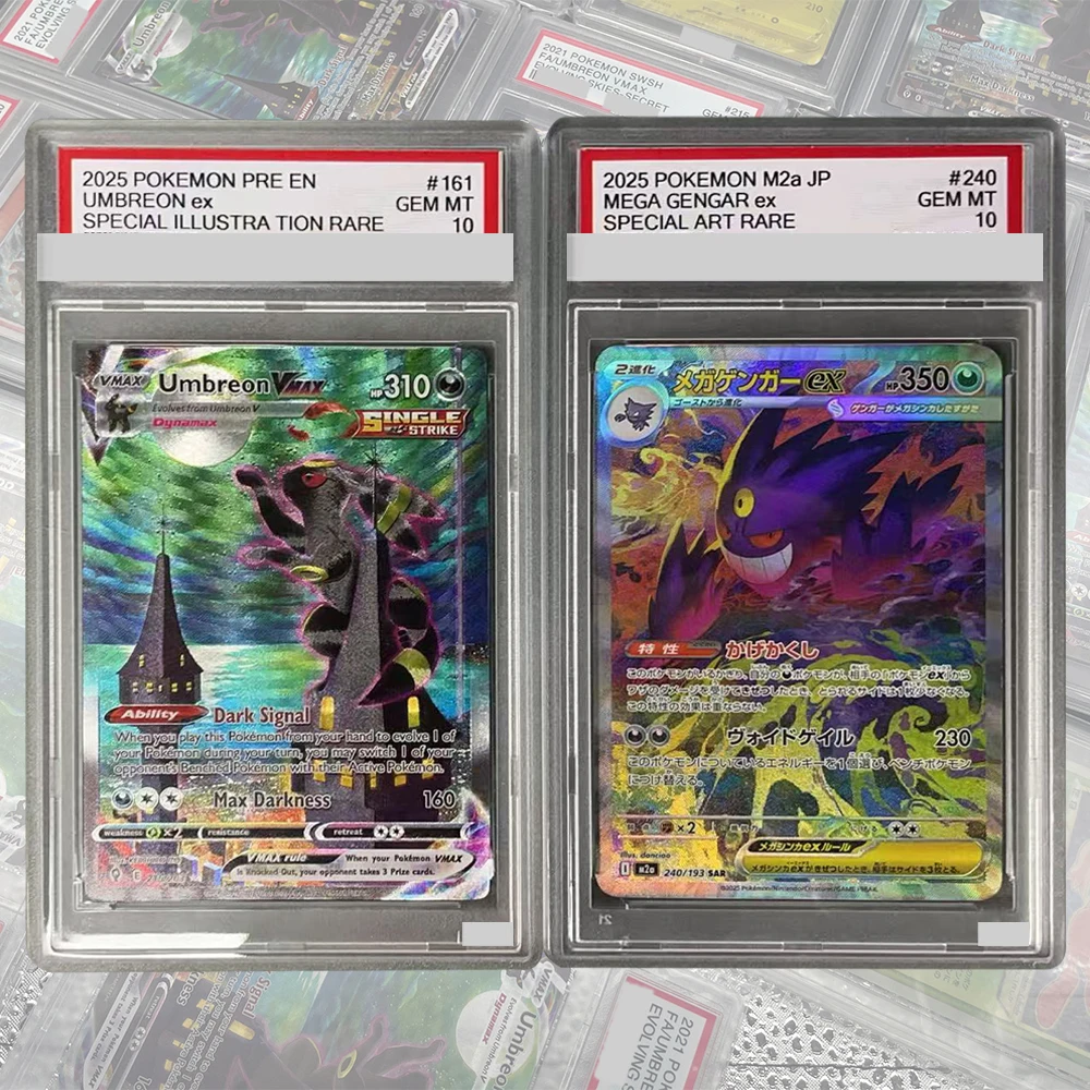 2025 M2a JP # 240 MEGA GENGAR Ex bricolage Proxy PTCG carte de Collection classée Art spécial Rare gemme MT 10 carte étiquette holographique cadeaux