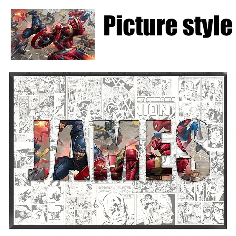 Custom Name Canvas - Captain America vs. Iron Man 1 | Custom Name Canvas - Captain America vs. Iron Man 7