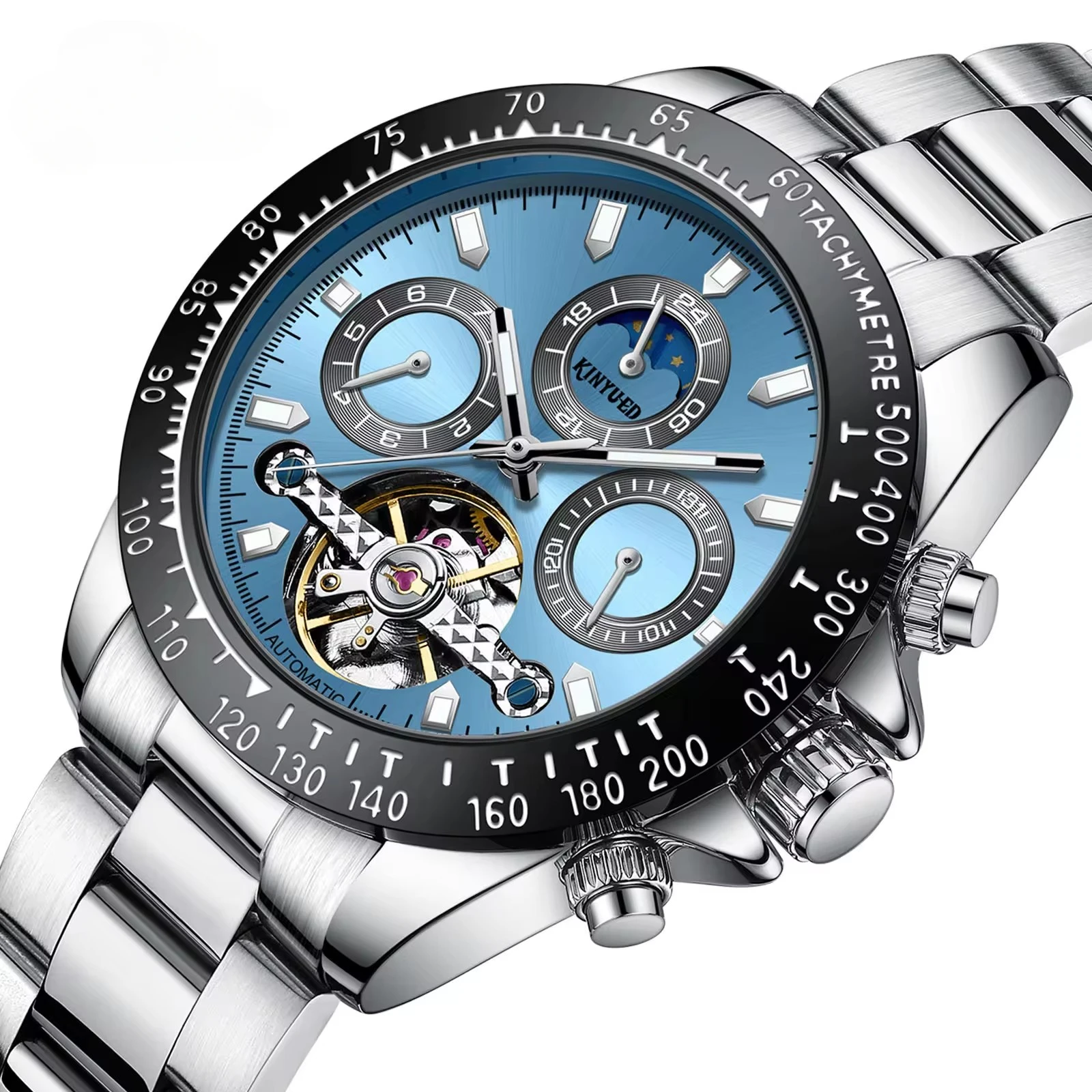 Automatic With Winding Men Winner Mechanical Wrist Watch Machine Classic Watches For High Quality Elegant Man Waterproof Uhr