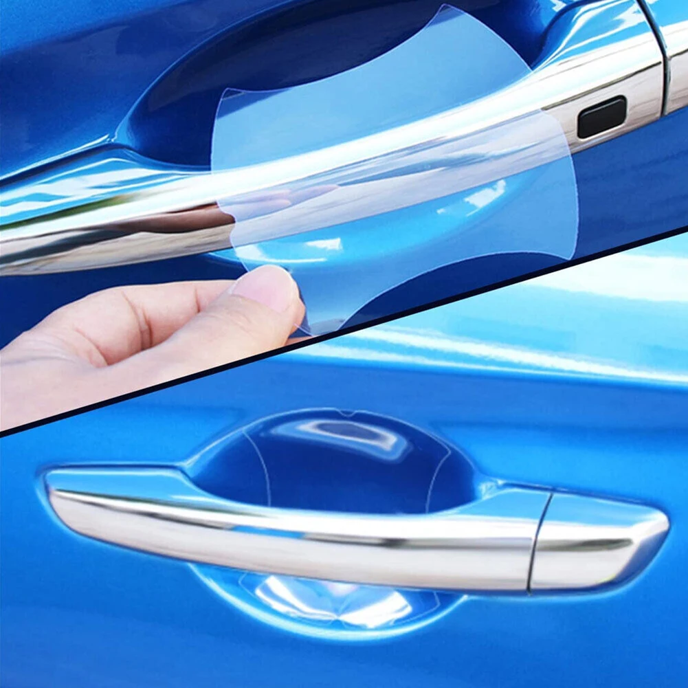 8pcs 3D Transparente Auto Türgriff Aufkleber Tür Schüssel Farbe