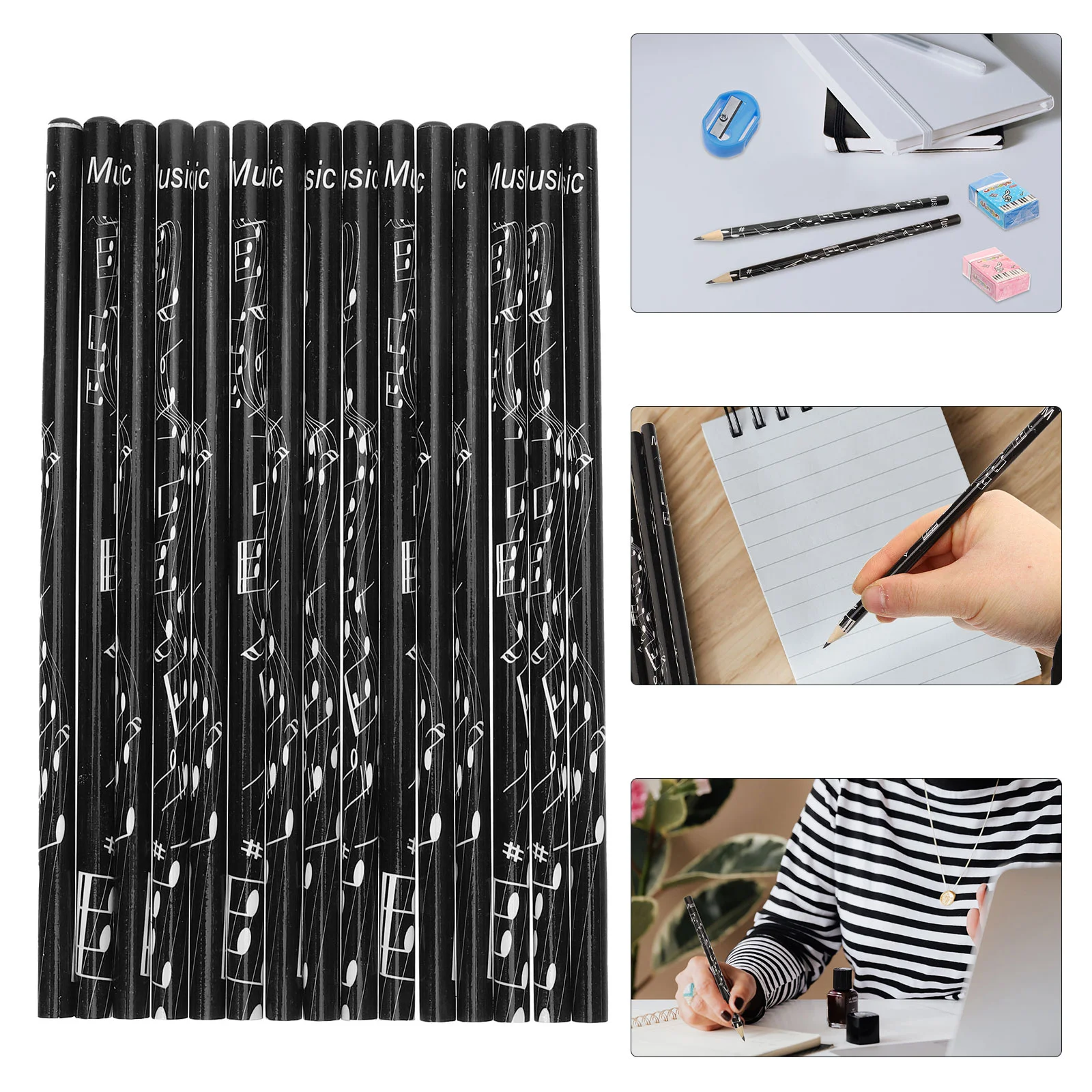 36 Pcs Music Note Pencils Bulk Premium Wooden Lead Pencils For School Stationary Birthday Pencils Christmas Pencils For Kids