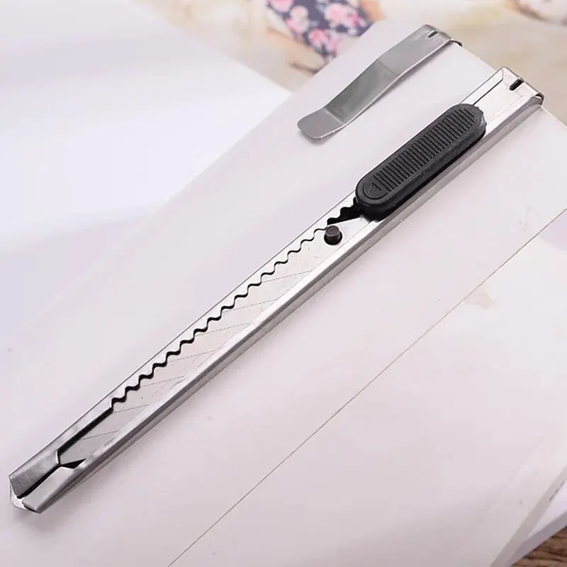 Box Cutter Utility Knife Cutting Knife Utility Knife Blades Art Knife Box Opener 15pcs Stainless Steel Retractable Utility Knife 9mm Snap Off Blades Hobby Knife Box Cutter For Cutting At Home