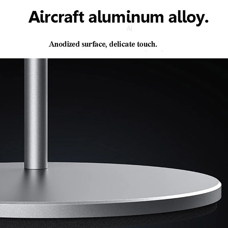 Universal Headphones Stand Aluminum Alloy+Wood Gaming Headset Desktop Bracket Display Shelf with Anti-slip Pad for VR Glasses