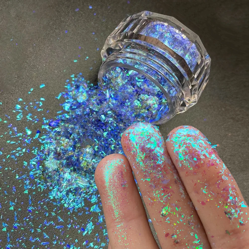 Nail Glitter Powder Unicorn Chameleon Aurora Colorful Magic Mirror Pigment Flakes