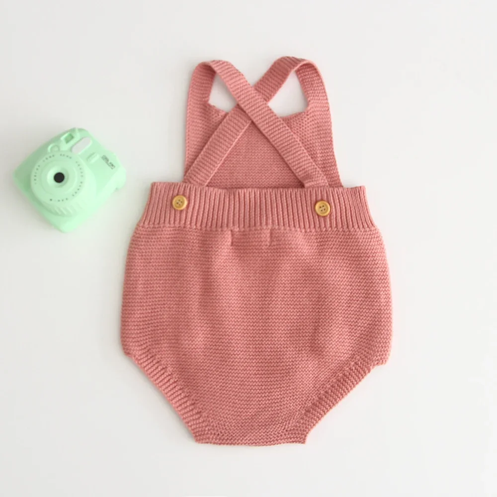 Newborn Baby Boys Clothes New 2024 Baby Knitting Rompers Cute Overalls Infantil Baby Girl Boy Sleeveless Romper Jumpsuit 0-24M