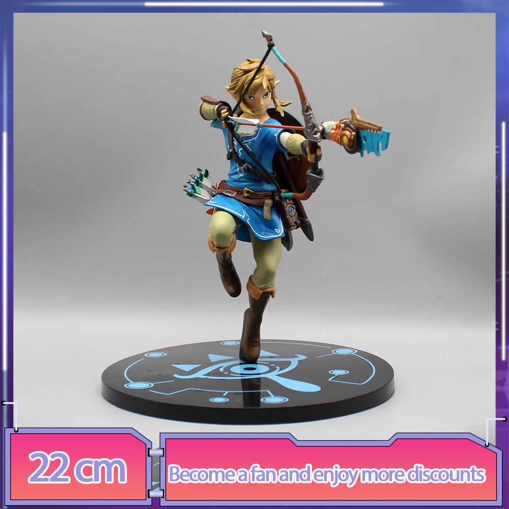

The Legend Of Zelda Anime Figure Link Figures Bow Arrow Link Figurine 22cm Model Pvc Statue Doll Collection Decoration Toys Gift
