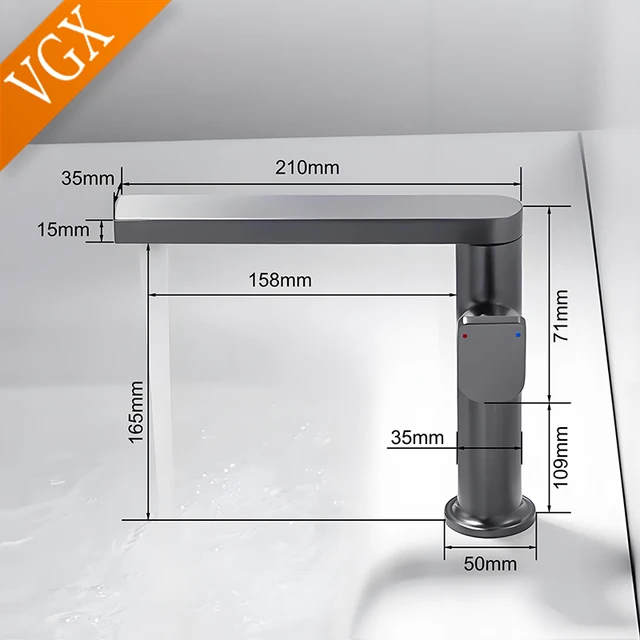 VGX Bathroom Faucets Stainless Steel Basin Mixer Sink Faucet