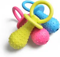 Pet Rubber Pacifier Dog Toy Interactive Rubber Soother Pet Dog Cat Puppy Elasticity Teeth Dog Chew Toys Tooth Cleaning Toy 1