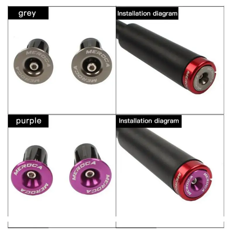 1 paar Fahrrad Lenker End Plugs Aluminium Legierung MTB Road Fahrrad Griffe Fahrrad Währung Lenker Stecker Griff Stecker Fahrrad Teile – Detail 6