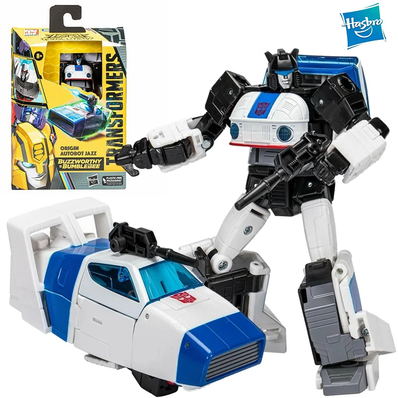 

Hasbro Transformers Legacy Origin Autobot Jazz 12Cm Deluxe Class asli Model Action Figure mainan anak koleksi hadiah ulang tahun