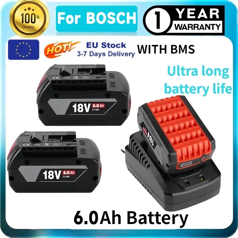 18 V 6,0 Ah Akku für Bosch 18 V 6,0 Ah Backup-Akku Tragbarer Ersatz GBA GSR GSB BAT618 BAT609 BAT620 – Detail 6
