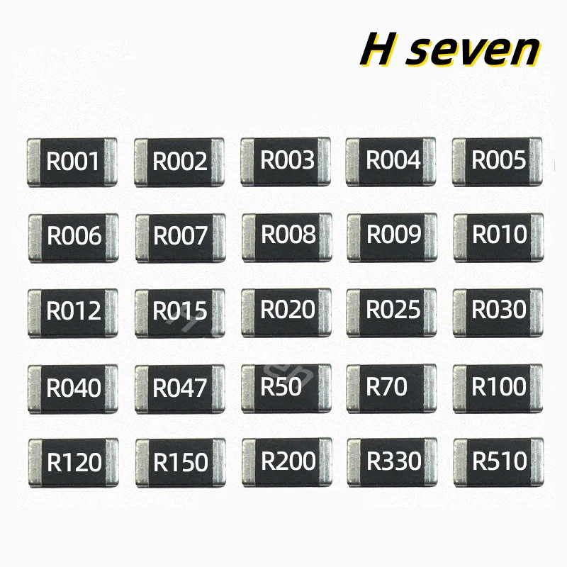 20pcs Alloy Resistor 2W R001 R002 R003 R004 R008 R009 R010 R012 R015 2512 1% R020 R025 R060 R070 R100 R120 R150 R300 R500 SMD