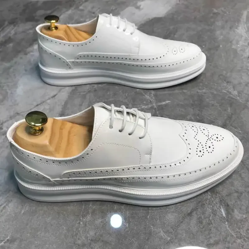 Classic High Quality Fashion Oxford Shoes Lace Up Men's Dress Shoes Style Moccasin Casual Men Leather