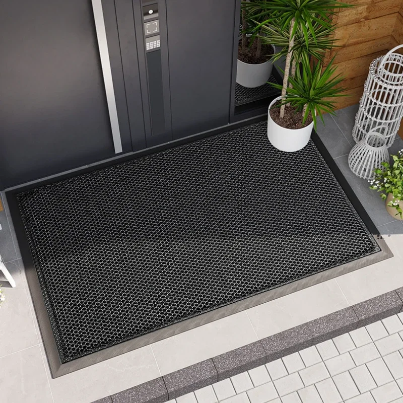 Rubber Doormat Non-Slip Water-Resistant Elastic Mesh Welcome Mat for Indoor and Outdoor Use Easy To Clean Hand Wash
