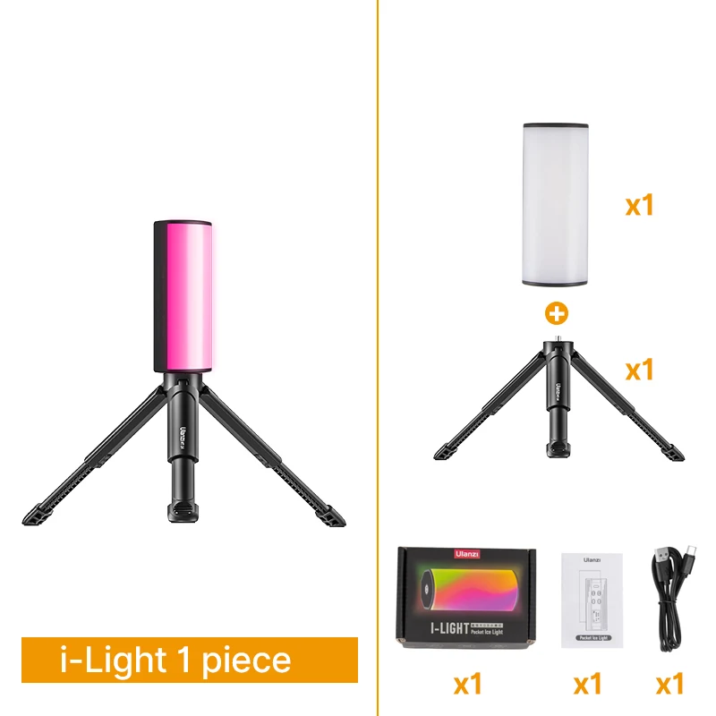 ตัวเลือกสินค้า โคมไฟมือถือ RGB ปรับแสง 2500-9000K สำหรับ Vlogger