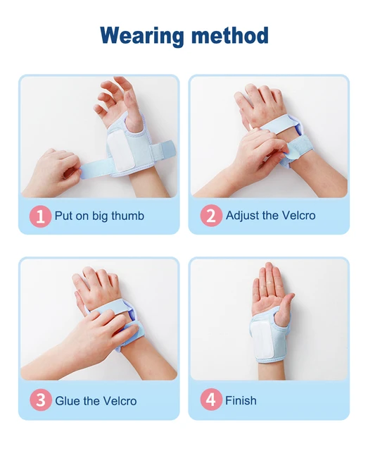 Folpus Correttore Postura Scrittura - Tutore Polso Anti-Gancio Regolabile Per Bambini E Adulti