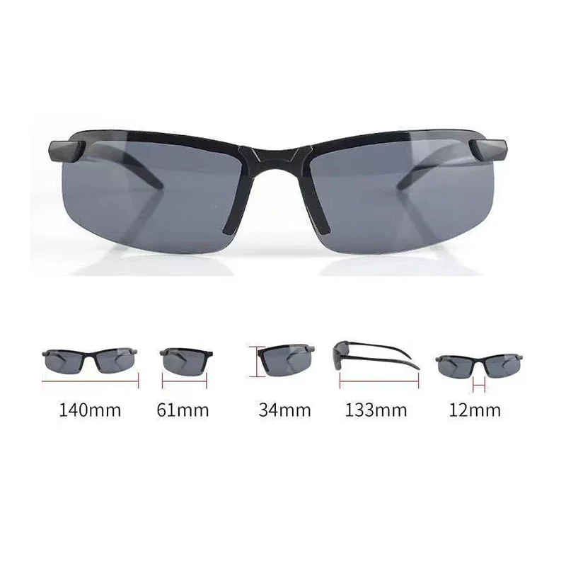 Night Vision Glasses Men Anti-Glare Driving Half Frame Sunglasses for Driver Outdoor Sport Goggles Women Day and Night Eyewear night vision sunglasses night vision glasses