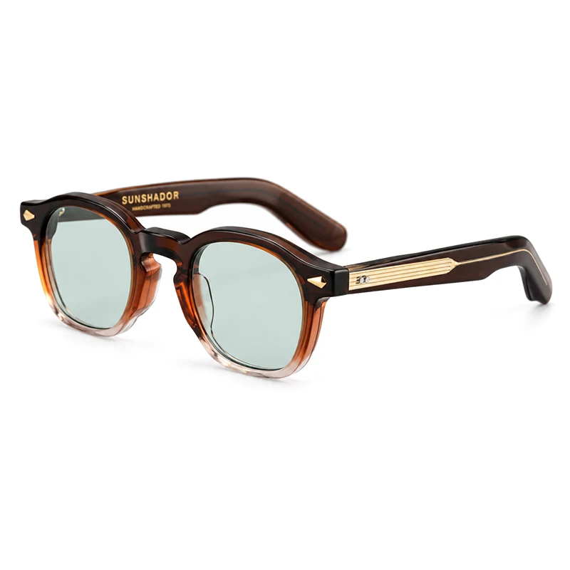 Klassische Acetat-Sonnenbrille für Damen SUNSHADR ZEP Luxusmarke Top-Qualität Designer Handgefertigte UV400 Herren-Sonnenbrille kann graviert werden