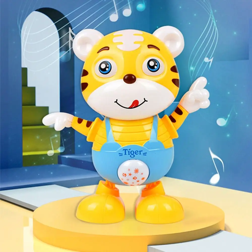 

With Music Yellow Tiger Dancing Doll With Light Early Education Musical Dance Toy Plastic Electric Toy