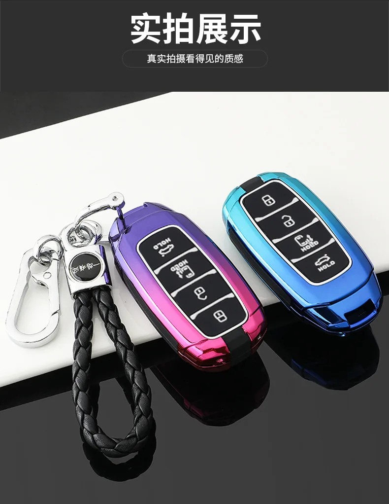 Custodia per chiave auto per Hyundai Palisade SEL Veloster Santa Fe Ev Encino Solaris Azera Grandeur Ig Accent portachiavi accessori 15 Custodia per chiave auto per Hyundai Palisade SEL Veloster Santa Fe Ev Encino Solaris Azera Grandeur Ig Accent portachiavi accessori - S6ed1c41009dc479dacee002f866f32b9F