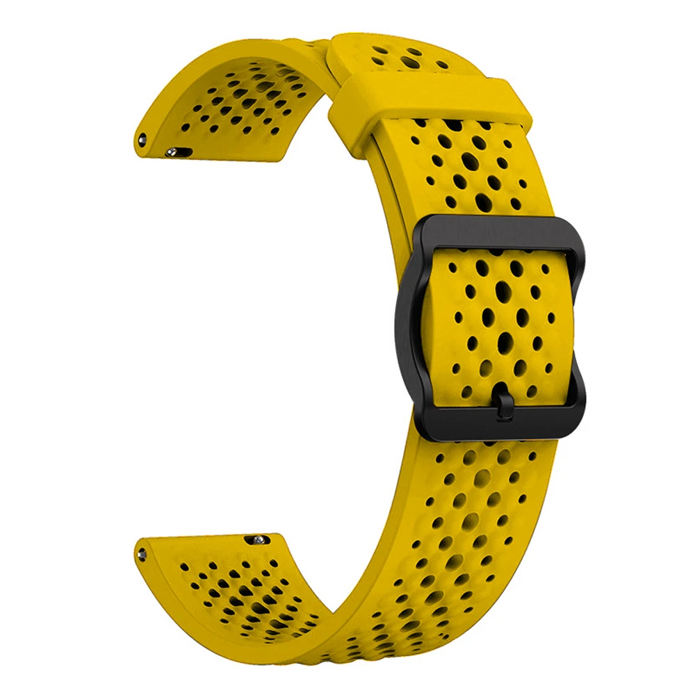 22mm Sport Breathable Silicone Smartwatch Band Bracelet