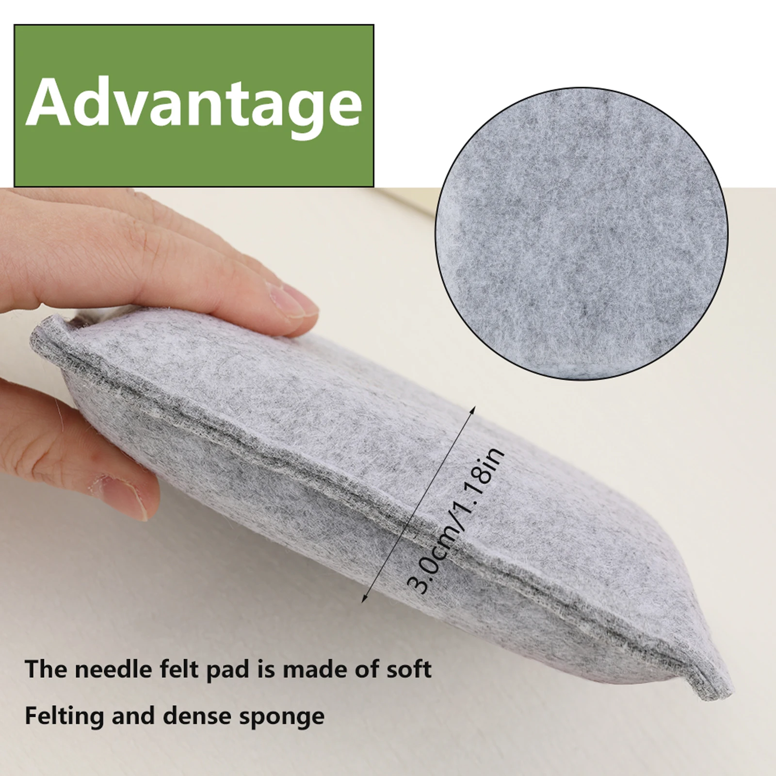 Needle Felting Kit 1PC Felting Underlay Set Dry Felt Pad Needle Holder Needles Wool DIY