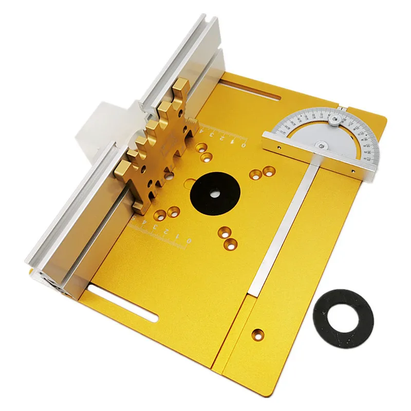 WOZOBUY Aluminum Router Table Insert Plate for Woodworking Benches Table Saw Multifunctional Trimmer Engraving Machine