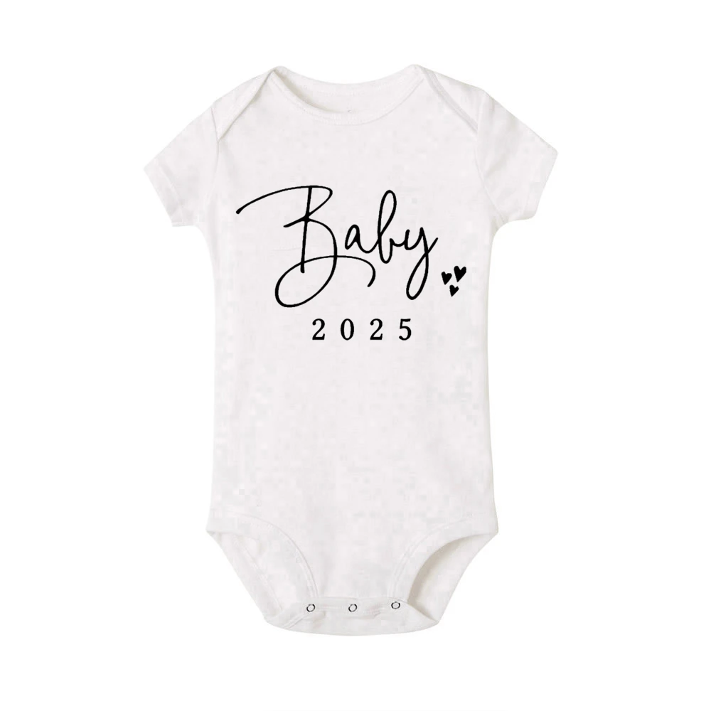 Daddy/Mommy/Sister/Brother/Baby 2025 Print Family Matching Outfit Short Sleeve Casual Family Shirts Summer Matching Set T-shirt 6
