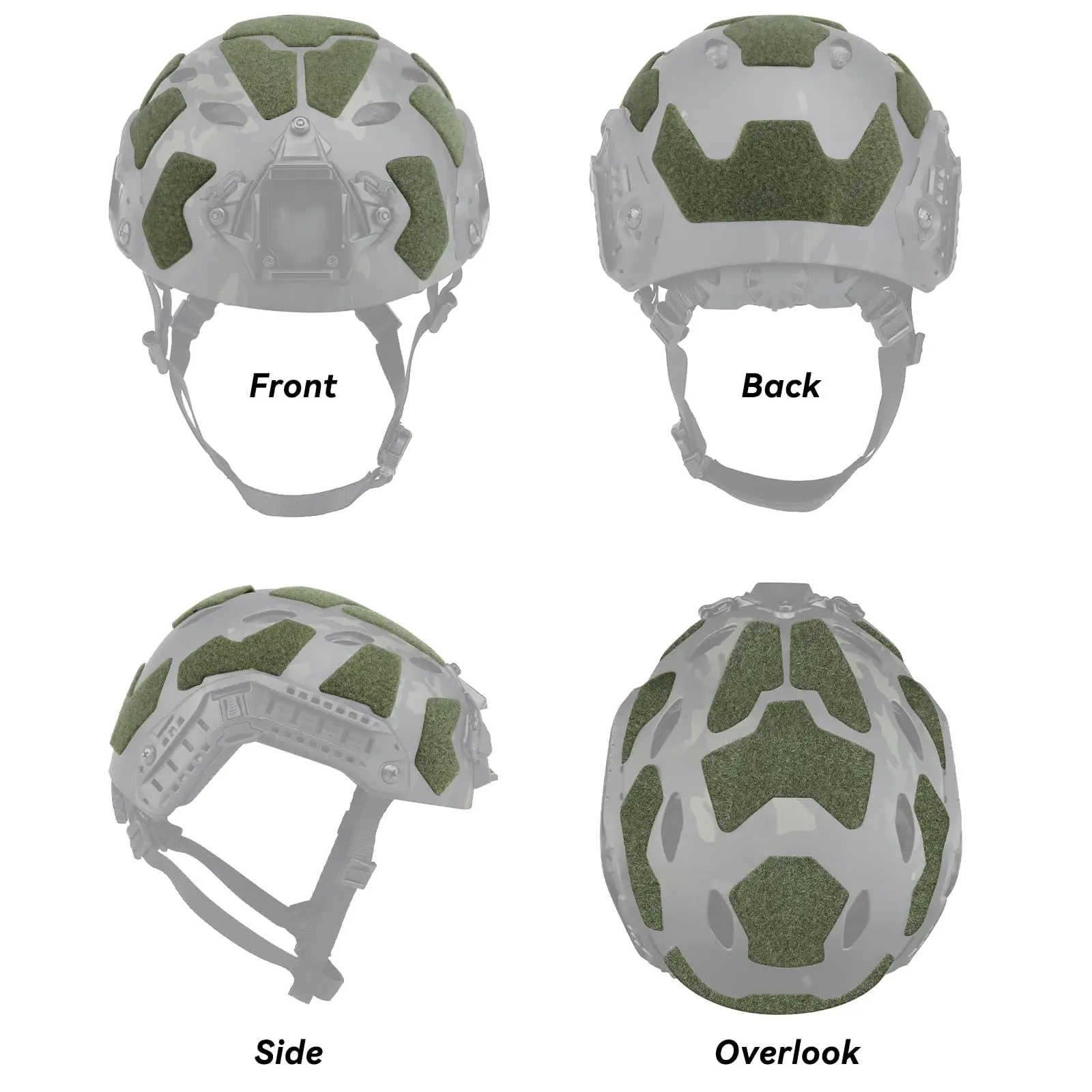 11Pcs Tactical Helmet Magic Sticker Airsoft Helmet Patches Hook and Loop Sticky for FAST High-Cut Accessories