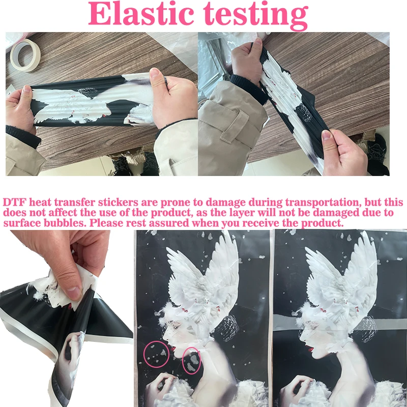 Heat Transfer Stickers Custom DTF Iron On You Logo Text and Portrait Images Printing DIY Clothing and Hats Washable Patches