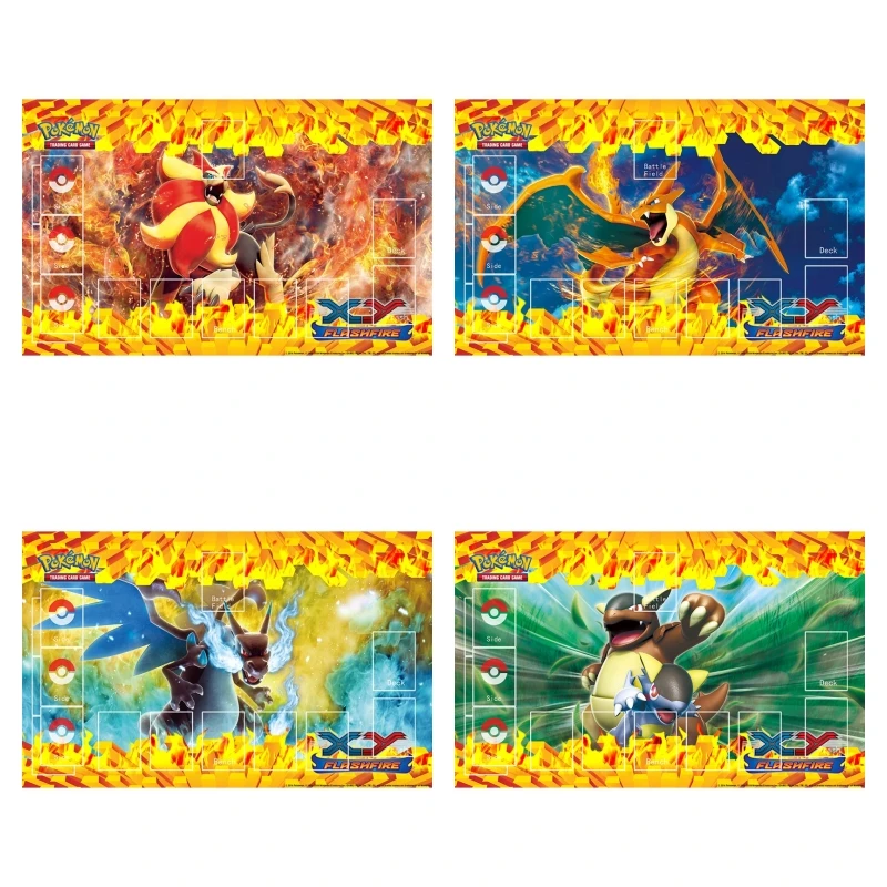 

Pokemon PTCG Battle Plate Game Tablecloth Duel Mat Gardevoir Charizard Animation Characters Classics Anime Collection Cards Toy