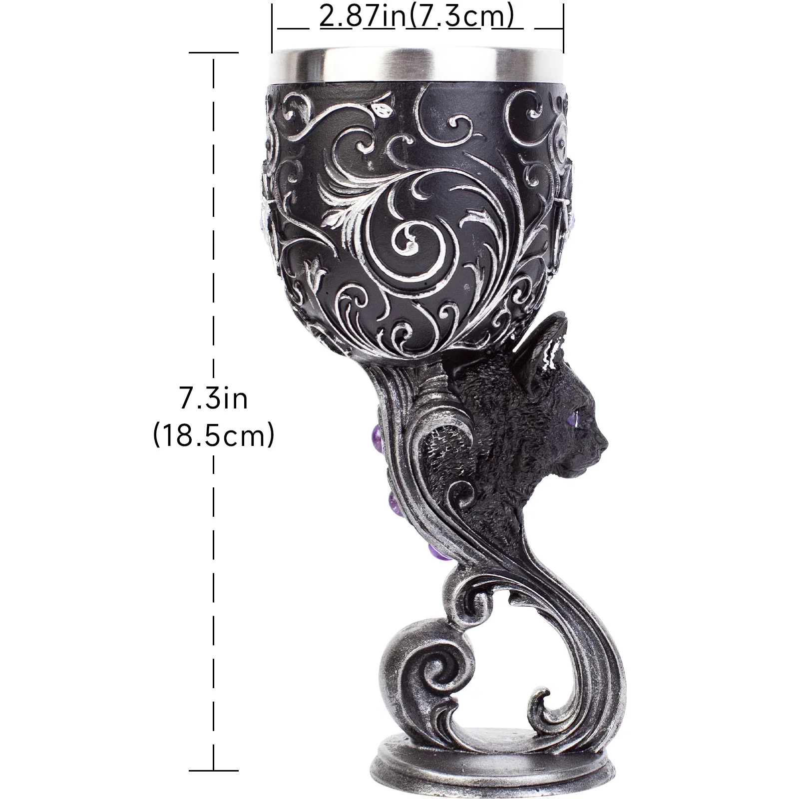 Description Picture 2 of itemSkull Skull Goblet Personalized Retro Cocktail Red Wine Glass Resin Wine Glass Gothic Movie Peripheral Cup Coffee Cup