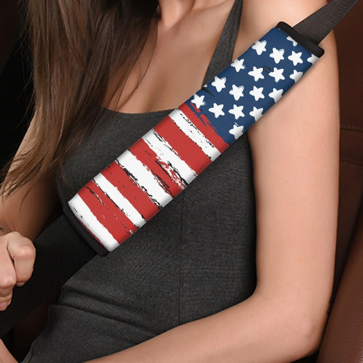 thumbnail image 2 of KiuLoam Guyana Flag Universal Car Seat Belt Pads Cover For 2 of 9