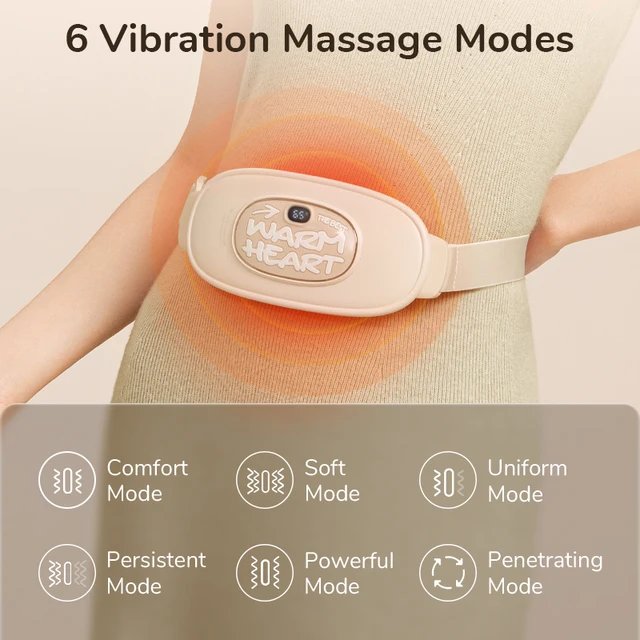 Jisulife Menstruációs Fűtőpad Enyhítése Derék Fájdalom Meleg Palota Öv Újratölthető 2500 Mah 6 Masszázsmódú Elektromos Övvel - Image 4