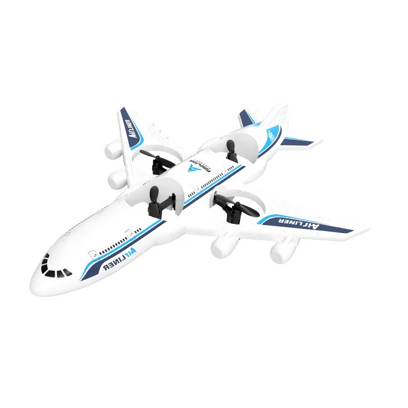 6채널 X95 RC 폼 에어라이너 드론 쿼드콥터 스턴트 비행기 3D 플립 내구성 충돌 방지 원격 조종 항공기 장난감 소년용