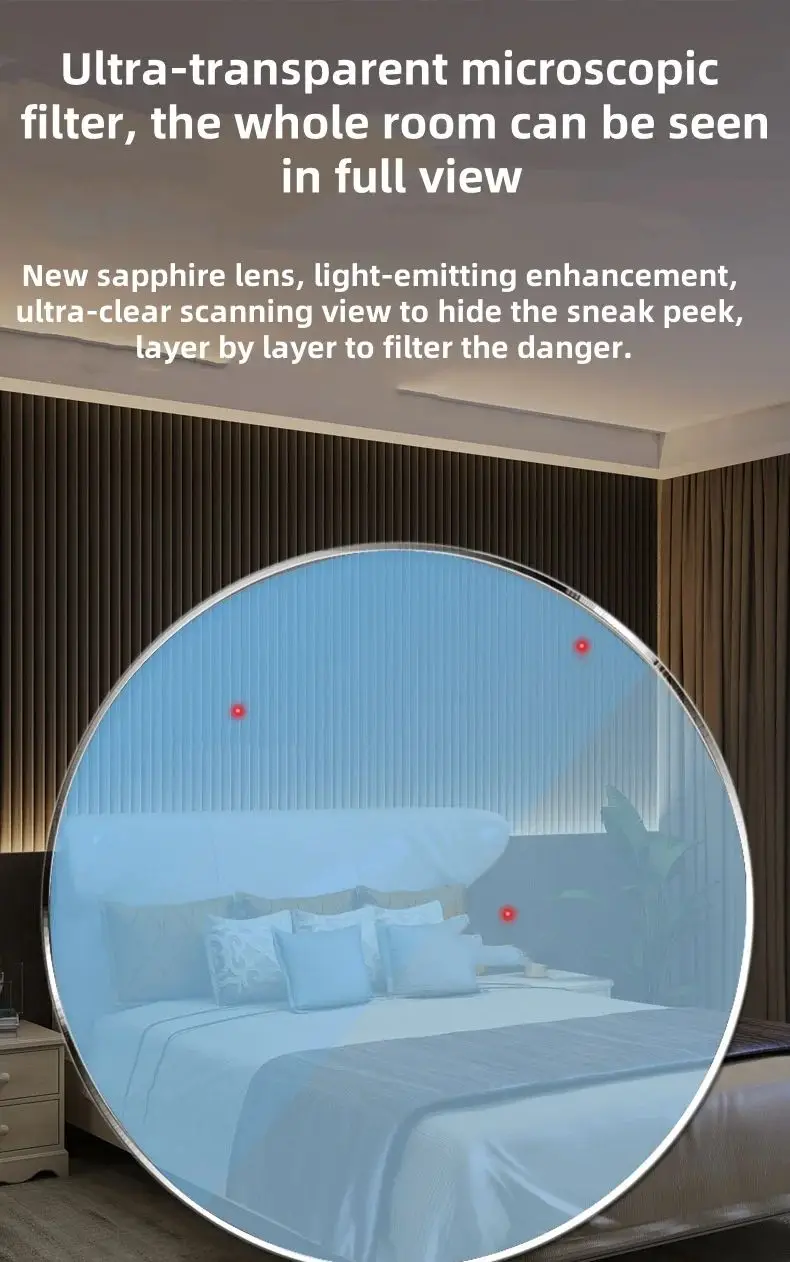 Camera Detector Intelligent Anti Hidden Camera Signal Detector Rechargeable Hanging Security Alarm Protection