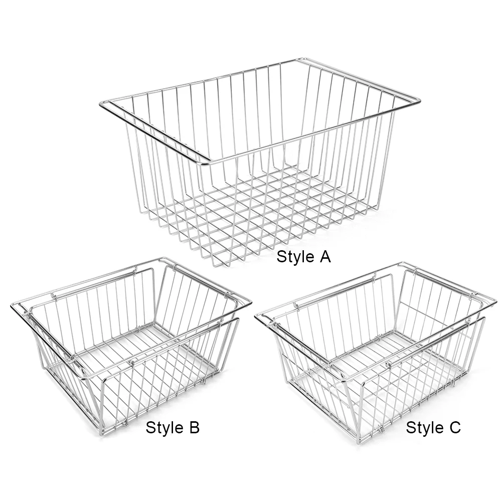 Stainless Steel Folding Storage Basket for Camping Table