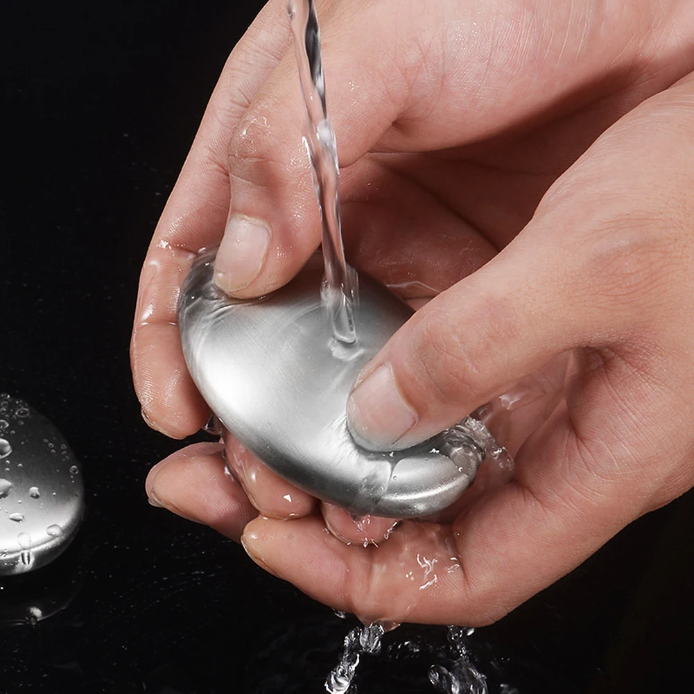 Metal Deodorizing Soap Removes Garlic Fishy Odors 304 Stainless Steel Hand Soap Base Kitchen Bathroom Cleaning Supplies