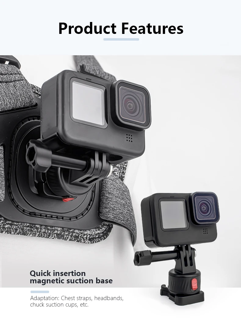 Description Picture 4 of itemQuick Release Magnetic Mount Base GoPro & 1/4'' Tripod Mount Base Adapter for GoPro 11 10 9 Insta360 Action Camera Accessories