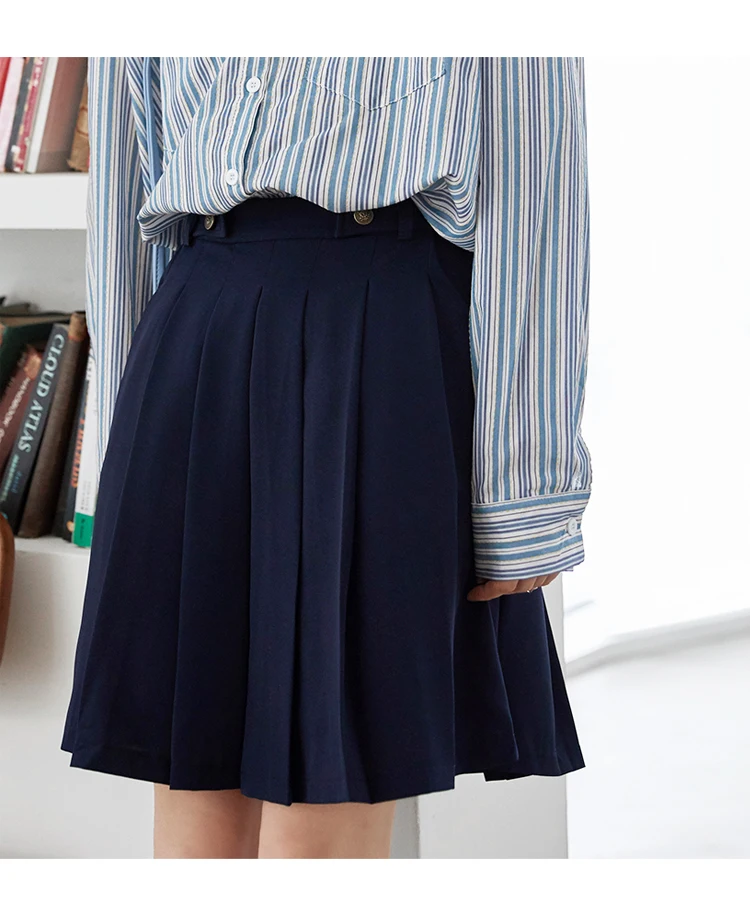 cute skirts Pleated Skirts Womens Solid Elegant All-match Women Korean Style Slim A-line Casual High Waist Female Mini Short Skirt Summer black tennis skirt