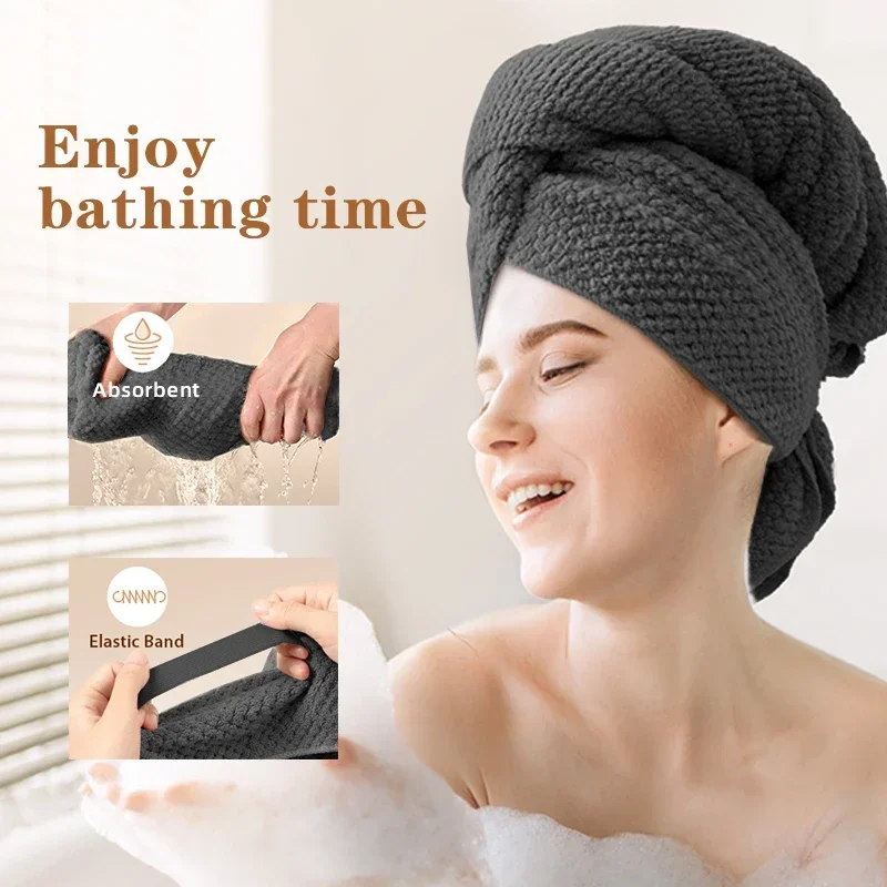 Description Picture 6 of itemCross Border Dry Towel Bath Towel New European Dry Hair Hat Woman Ins Draught Absorbent Quick Drying Thickened Large Towel